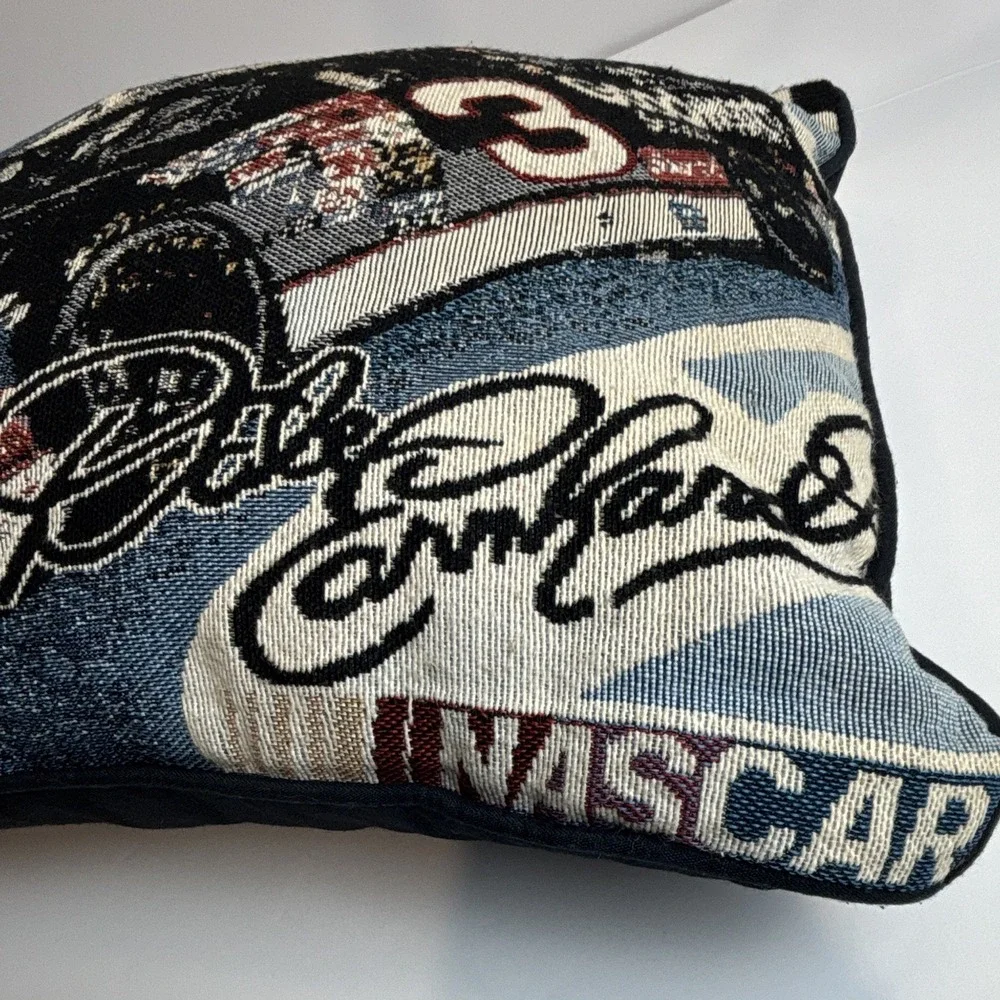 Vintage Dale Earnhardt NASCAR Racing collectible tapestry  Throw Pillow 16x12